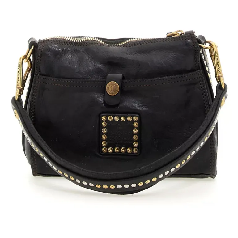 Side Studded Crossbody Bag - Grey