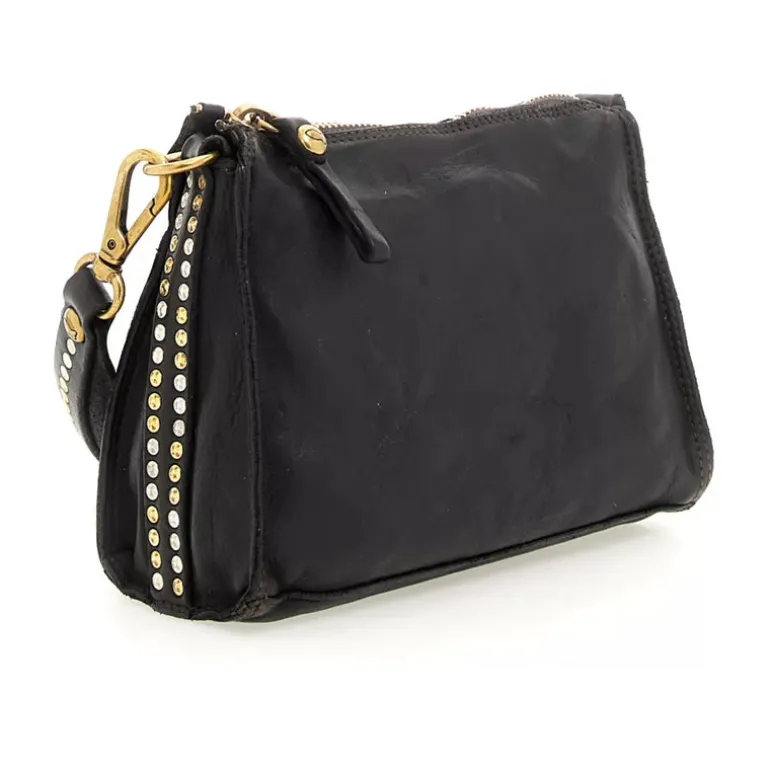 Side Studded Crossbody Bag - Grey
