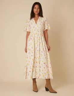 Sorcha Midi Dress - Tulip Cream