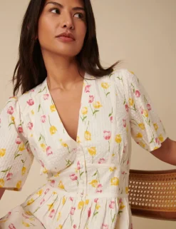 Sorcha Midi Dress - Tulip Cream