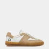 Sporty Calf Trainer - White Beige
