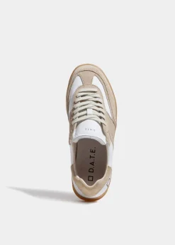 Sporty Calf Trainer - White Beige