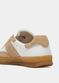 Sporty Calf Trainer - White Beige
