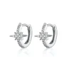 Stardust Huggie Earrings - Silver