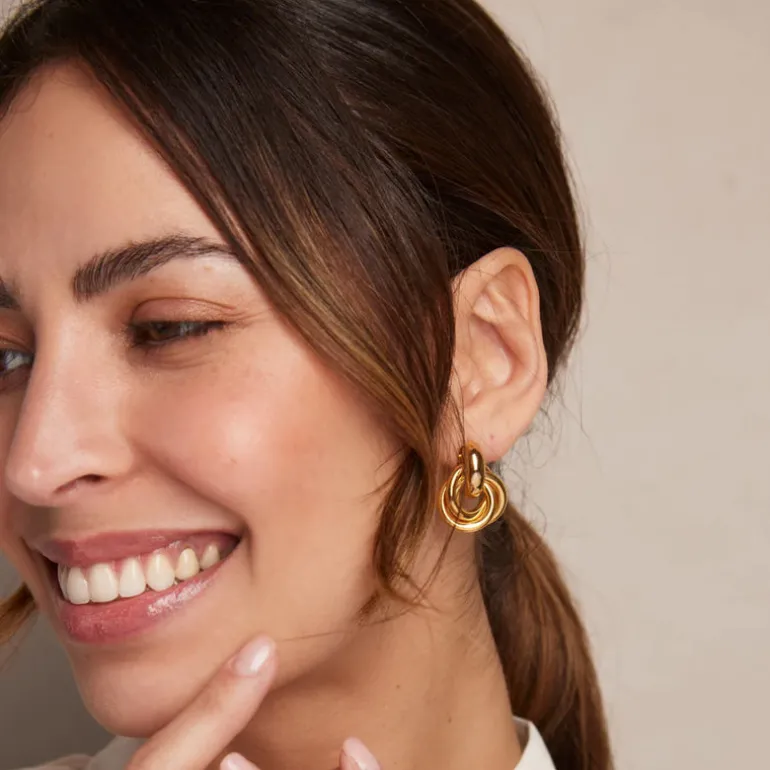 Statement Interlocking Earring - Gold