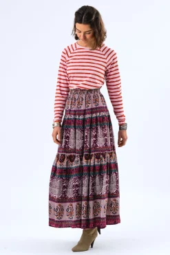 Sunset Maxi Skirt - Flower Print