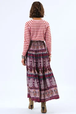 Sunset Maxi Skirt - Flower Print