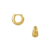 Tapered Crystal Huggie - Gold