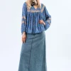 Teel Blouse LS - Blue