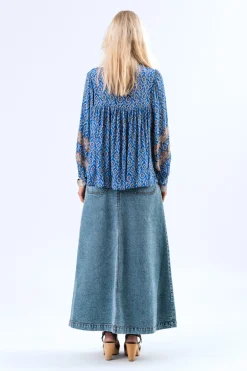 Teel Blouse LS - Blue