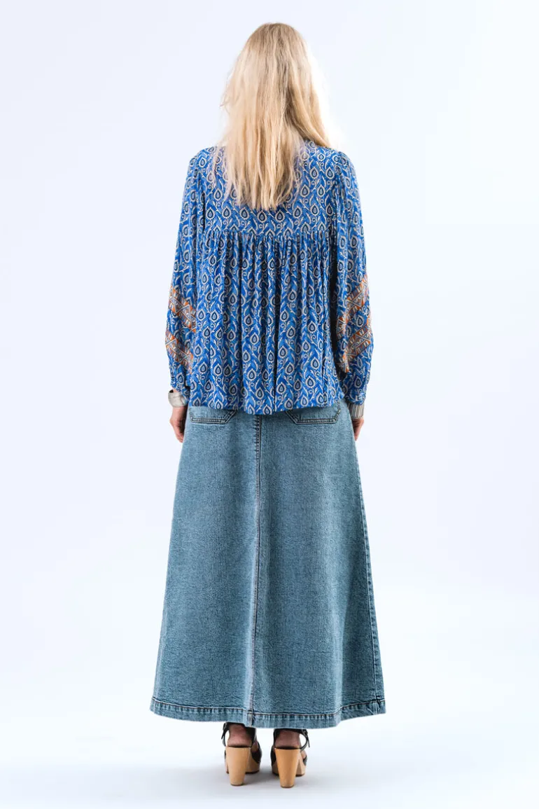 Teel Blouse LS - Blue