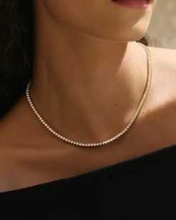 Tennis Necklace Gold