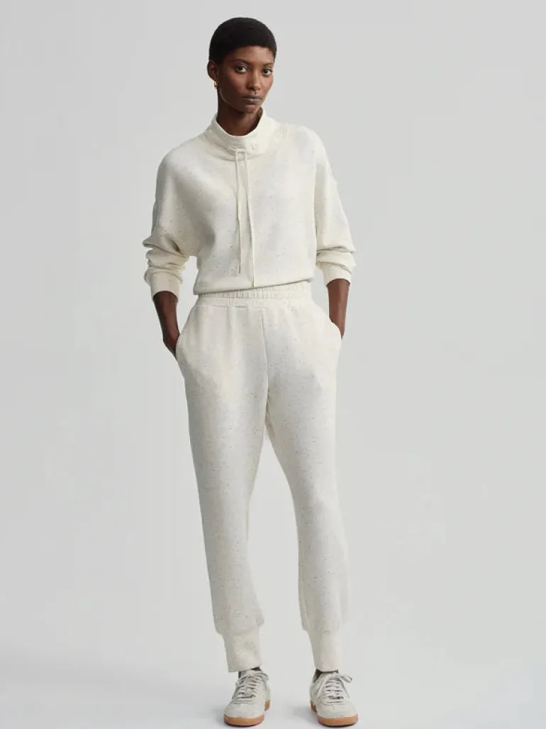 The Slim Cuff Pant 27.5 - Ivory Marl