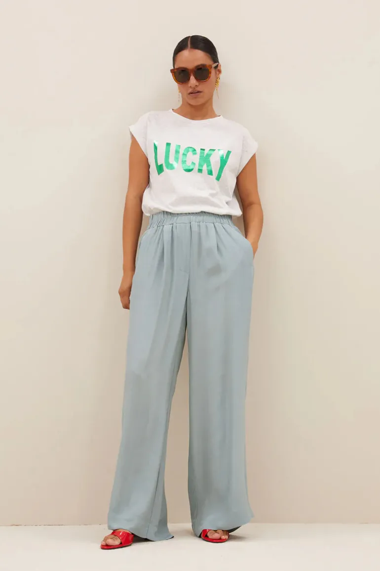 Thelma Lucky Top - Light Grey Melee