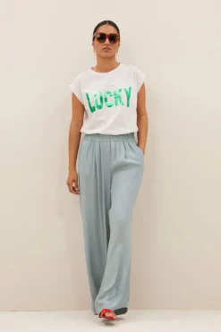 Thelma Lucky Top - Light Grey Melee