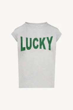 Thelma Lucky Top - Light Grey Melee