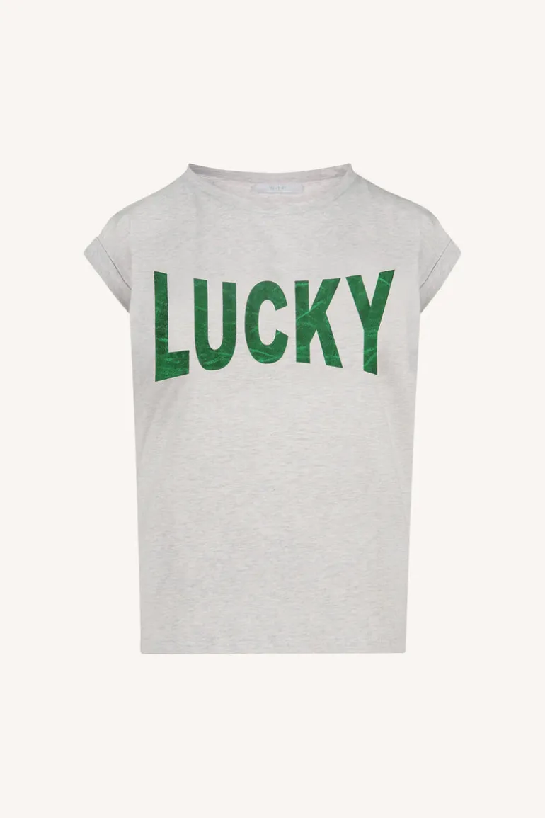 Thelma Lucky Top - Light Grey Melee