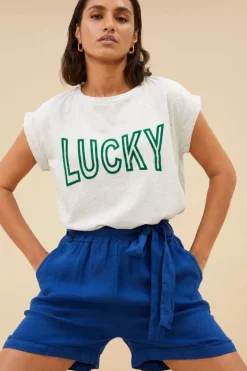 Thelma Open Lucky Top - Light Grey