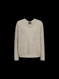 Thora V-Neck Knit - Feather Grey