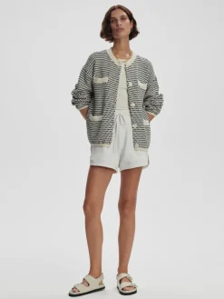 Tidewell Textured Knit Jacket - Birch Multi Stitch