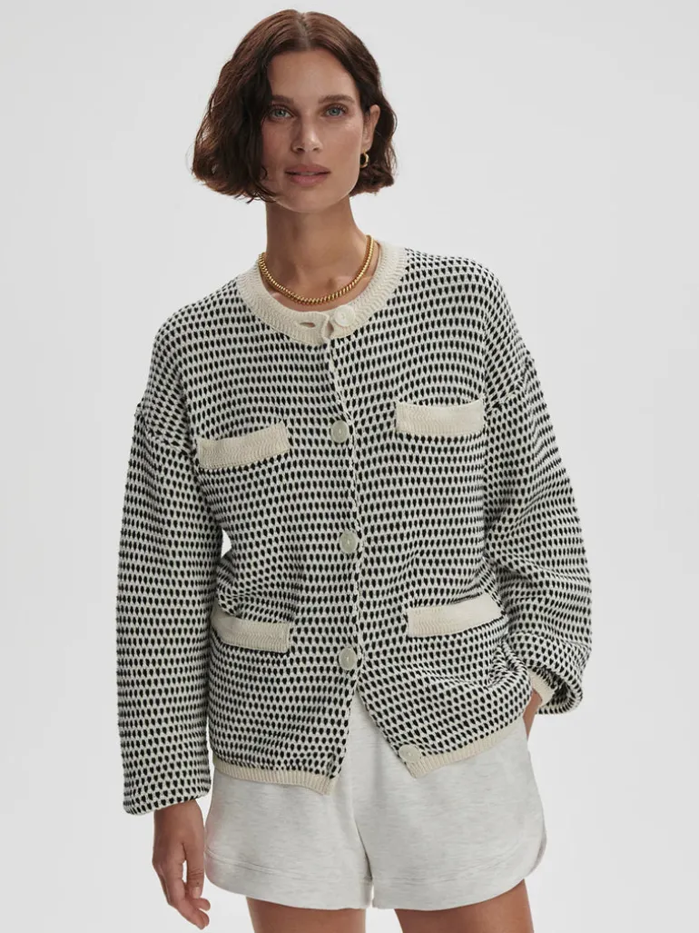 Tidewell Textured Knit Jacket - Birch Multi Stitch