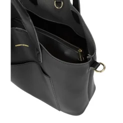 Twin Pocketed Tote Bag - Black