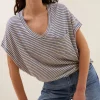 Tyler Small Stripe Top - Kingsblue Small Stripe
