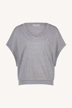 Tyler Small Stripe Top - Kingsblue Small Stripe