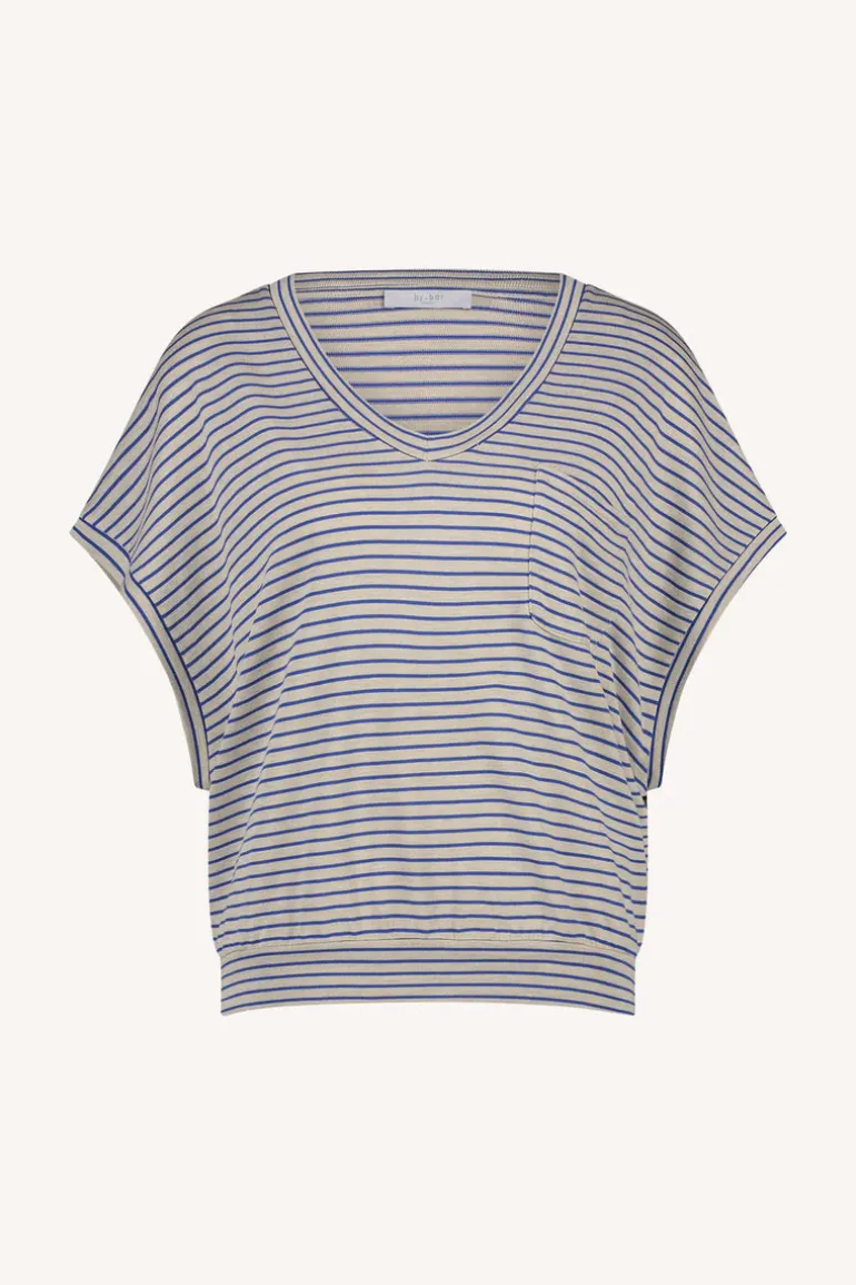 Tyler Small Stripe Top - Kingsblue Small Stripe