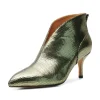 Valentine Low Cut Snake - Silver Olive