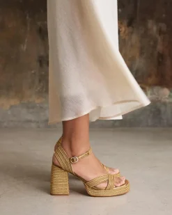 Valle Metallic Sandal - Oro