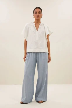 Vina Lurex Blouse - Silver