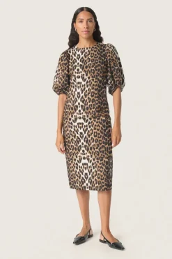 Xala Midi Dress - Leopard Pattern