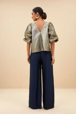 Zita Gold Blouse - Gold
